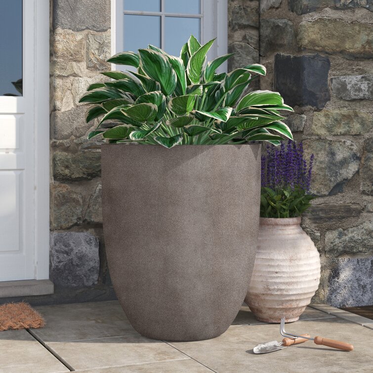 Large Ribbed Stone Pot