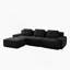 Canapé modulaire en forme de L de 117 pouces avec siège profond, repose-pieds mobile et capitonné pour une vie confortable-1276013605-1276015580