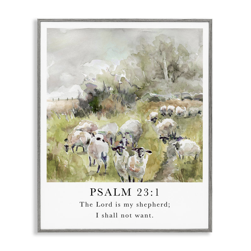 My Shepherd Psalm, art de la giclée encadrée par Carol Robinson, Estampe numérique Farmhouse, H 20 po x l 16 po