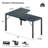 Modular L-Shaped Glass Steel Computer Desk