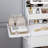 LED-Lit Vanity Desk with Built-In Power & Expandable Top – Storage Stool, Drawers & Adjustable Shelves