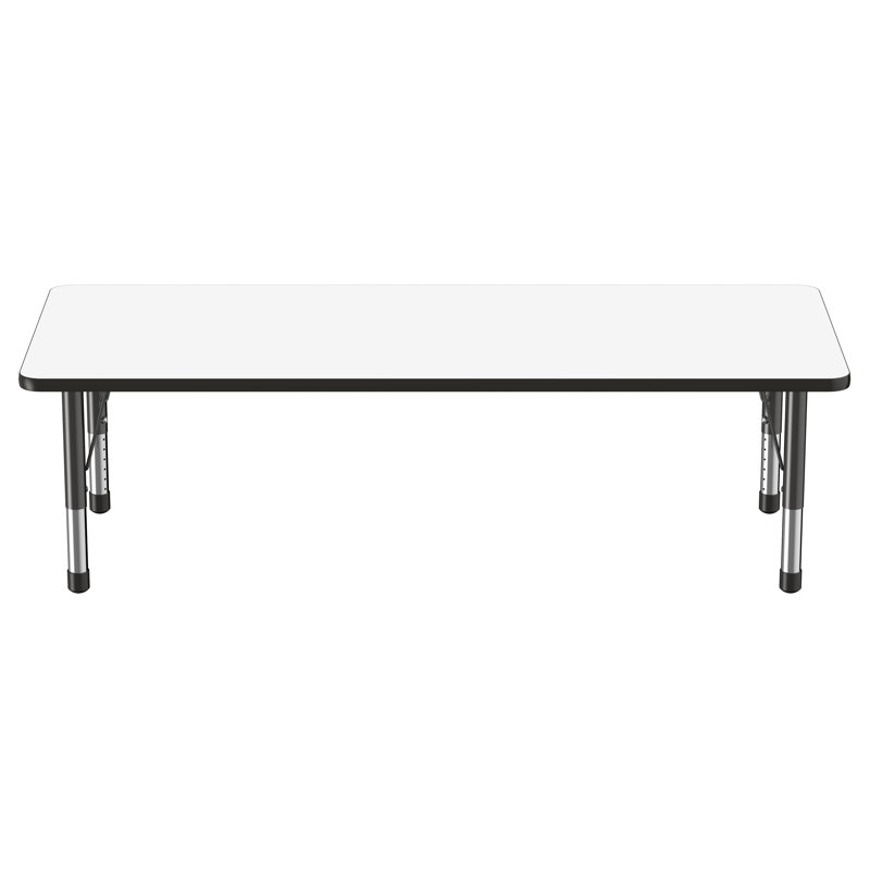 Table d'activités rectangulaire, 30" x 72", Épais, Tableau blanc / noir