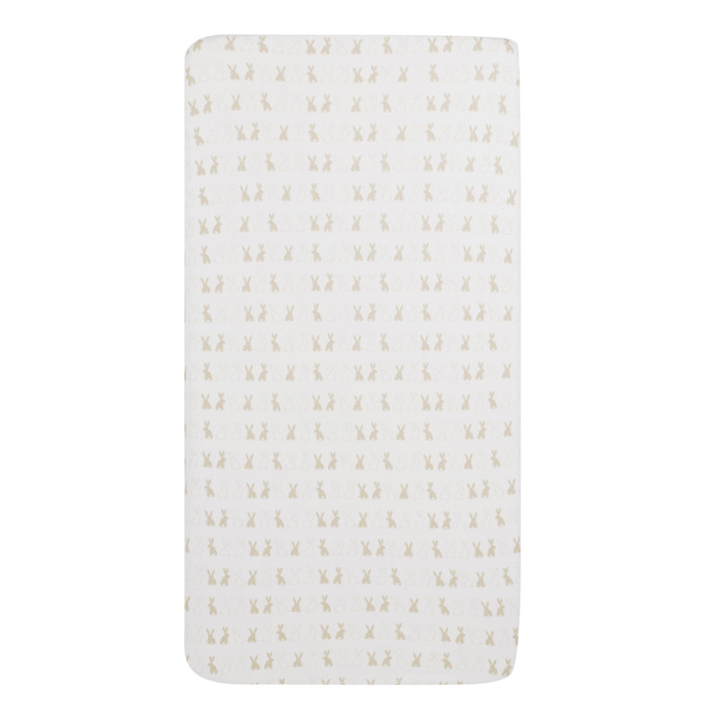 2 PACK COTBED SHEETS - BUNNYCHINO