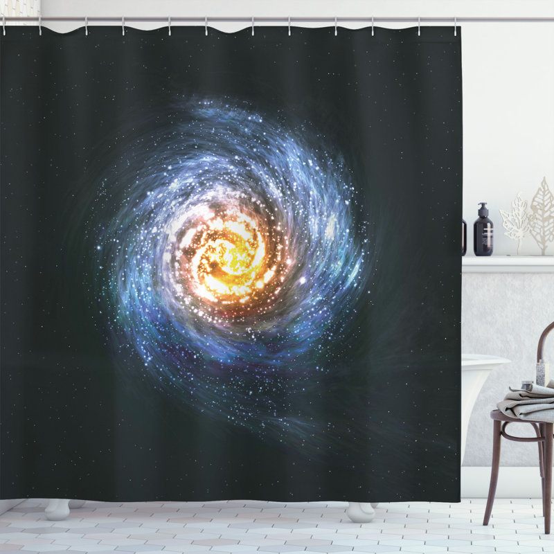 Mysterious Space Road Shower Curtain + Hooks, 69" W x 70" L