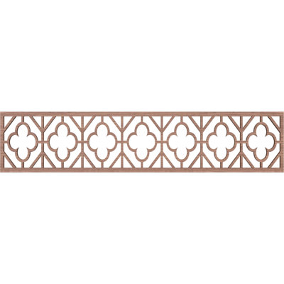 46 3/4"W x 10"H x 3/8"T Hazelton Fretwork Moulding, Walnut