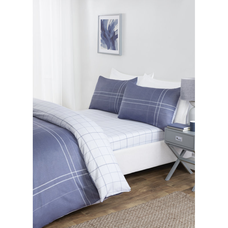 Reeca Microfiber Duvet Cover with Pillowcases Included, Kingsize Duvet Cover + 2 Standard Pillowcases