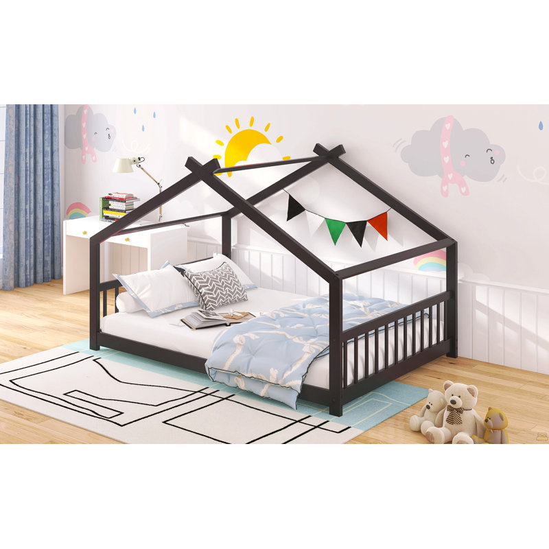 Waterloo Size House Bed Wood Bed, Full, Espresso