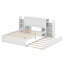 Lit plateforme Henlee Katelon avec tablettes coulissantes et lit gigogne simple-1412131345