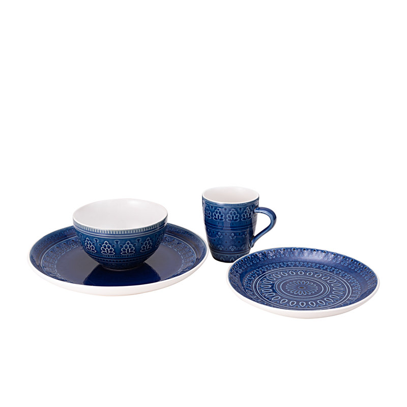 Fez 16 Piece Dinnerware Set, Blue