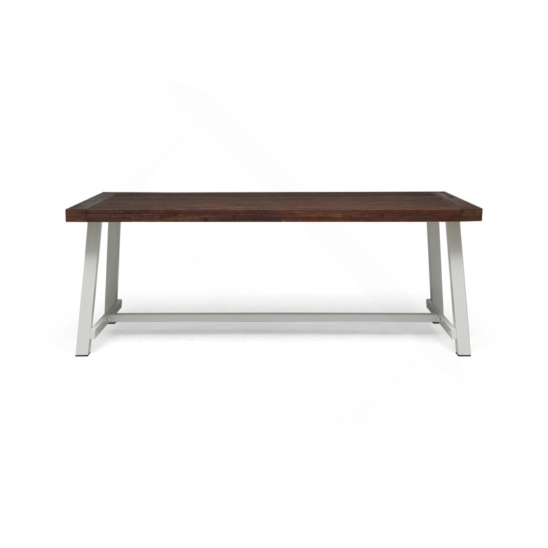 Patio Table, Dark Brown, White
