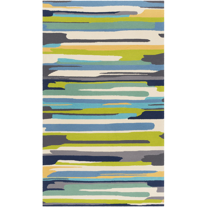 Dixfield Striped Indoor / Outdoor Rug, Rectangle 9' x 12'