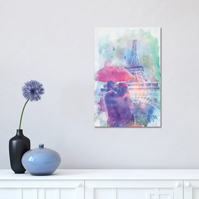 Eiffel Tower Love by 33 Broken Bones - Wrapped Canvas Print