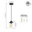 Luminaire suspendu noir mat 1 lumière-142937402