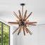 Lustre sphérique à 8 lumières avec détails en fer forgé de style spoutnik Rachael-763166303-763166289