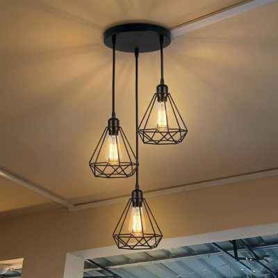 3 - Light Black Cluster Pendant
