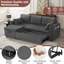 3 Seater Corduroy Sofa Bed-220432884
