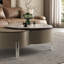 Table basse en pierre frittée de luxe italien clair