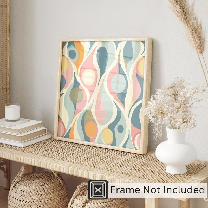 Abstract Retro Groovy 70s Pattern I Retro Unframed Art Print
