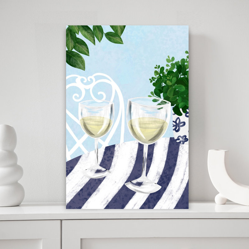 Art mural Al Fresco Wine Moment, H 18 po x l 12 po