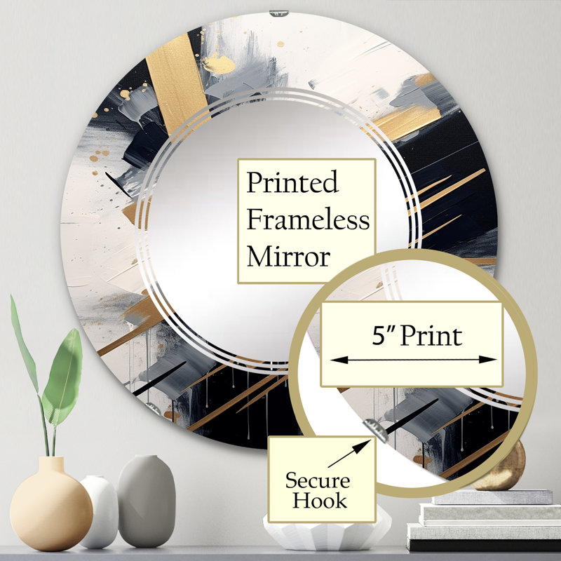 Miroir mural Zihang, 24 po x 24 po