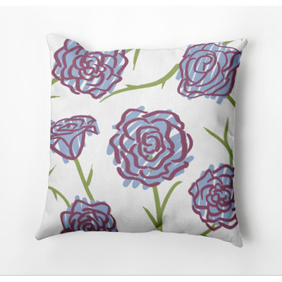Botanical Blooms Outdoor Square Pillow Cover and Insert