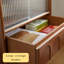 Buffet en noyer massif de style Mid-Century