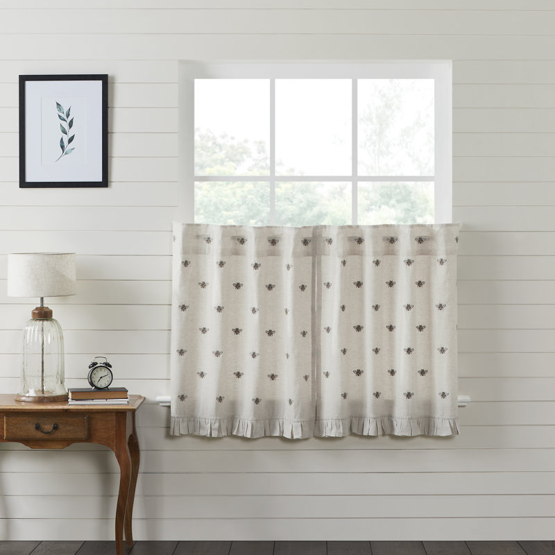 Ruffled 72'' W Cafe Curtain in, 72" W x 36" L 