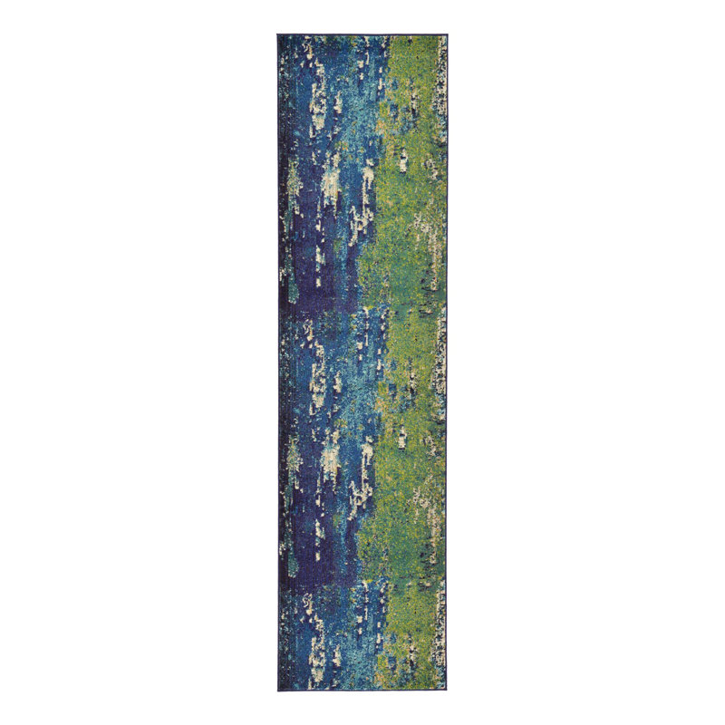 Rizer Washable Abstract Indoor Rug, Runner 2'7" x 10'