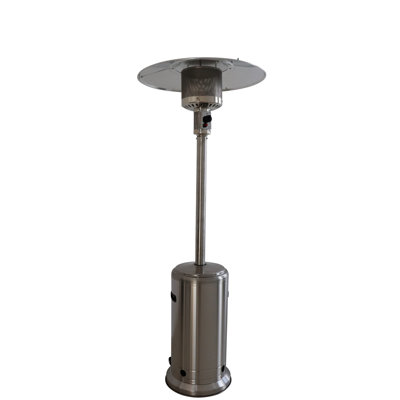 Patio Heater 46,000 - Efficient Heat Supply, Aluminium Material, 32 In Width, No Smoke Or Flames Release Standing 46000 Turns Cold Nights Cozy, Structure, 20 Lbs Propane Tank, Output 200 Sq Ft