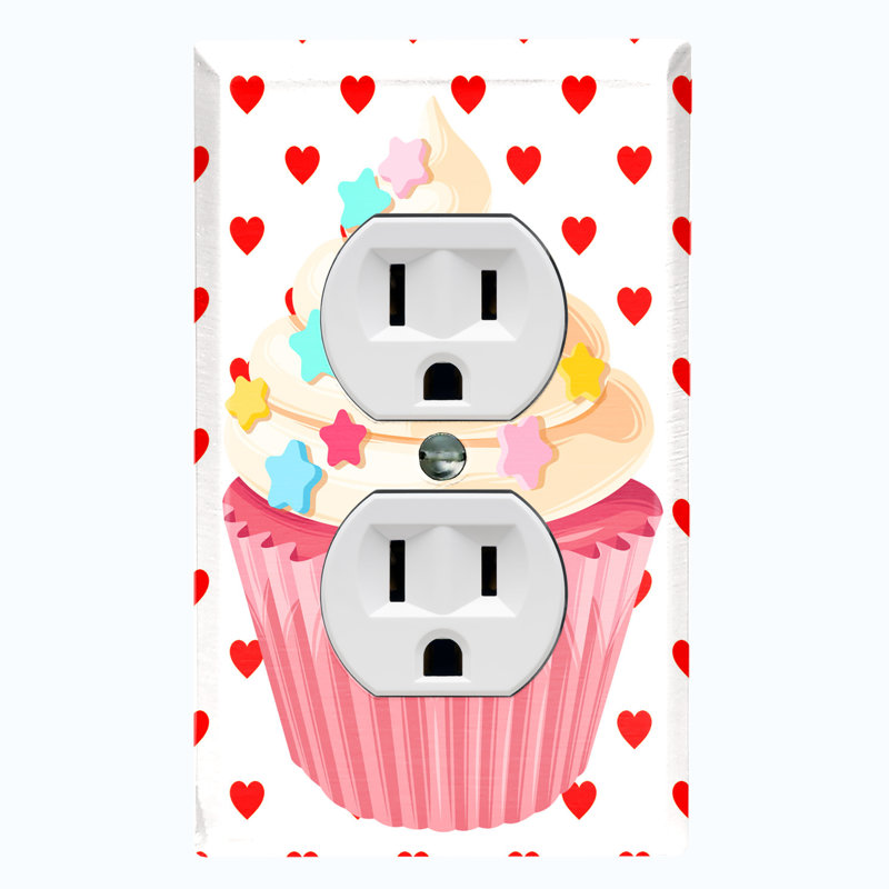 Patterned 2 - Gang Duplex Outlet Standard Wall Plate