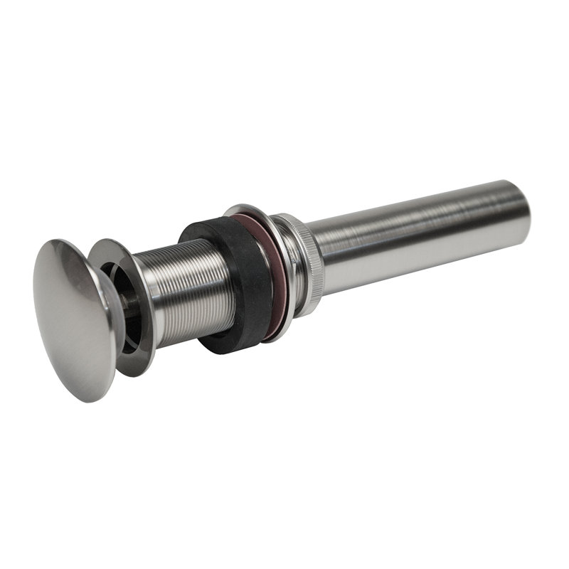 Brushed Nickel Non-Overflow Pop-Up Bathroom Sink Drain