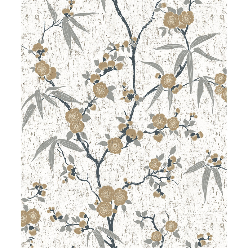 Grass Cloth Floral Roll
