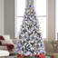  Arbre de Noël floqué avec lumières colorées 400L à DEL avec boule G45, arbre réaliste articulé en PE + PVC + à aiguille dure avec fil mémoire, 10 modes d'éclairage-1851802711