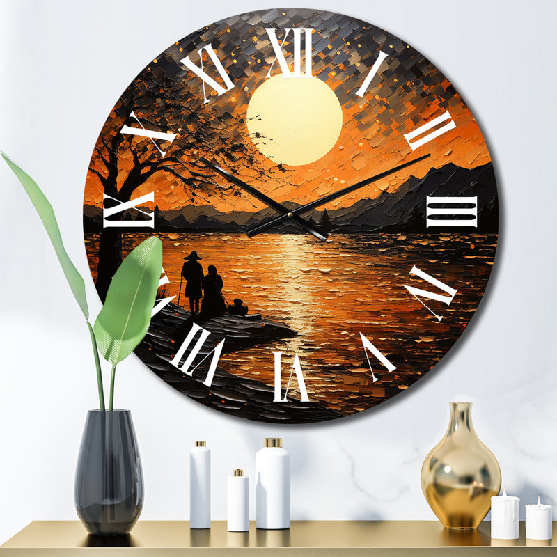 Matherne - Horloge murale plage, H 23 po x l 23 po