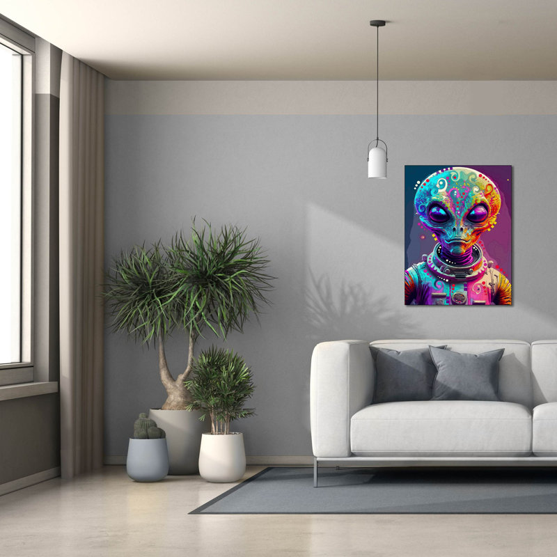 'Alien' by Dean Russo Canvas Wall Art, 34" H x 26" W x 1.5" D