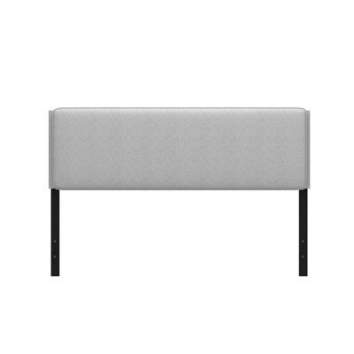 Bobrow King Upholstered Adjustable Headboard, Light Gray by Ebern Designs