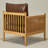 28.7'' W Top-grain Genuine Leather Accent Chair With Jute Rope Wrapped Arms-1012755208-1012755206