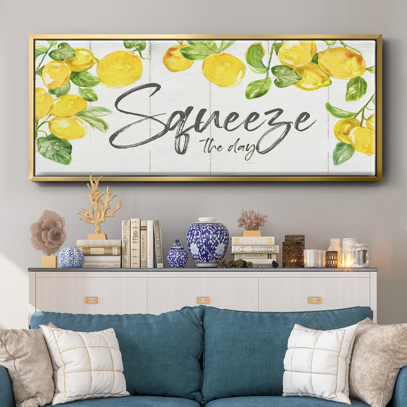 Lemon Squeeze - toile encadrée, H 20 po x l 50 po