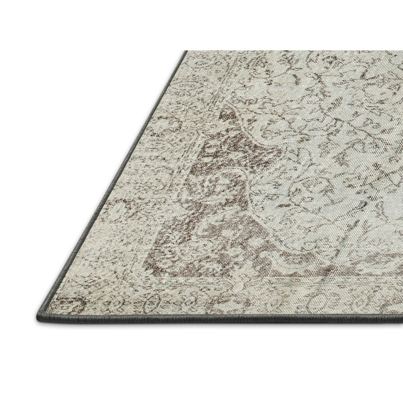 Tapis traditionnel blanc cassé Seavy, Rectangle 2 pi x 5 pi