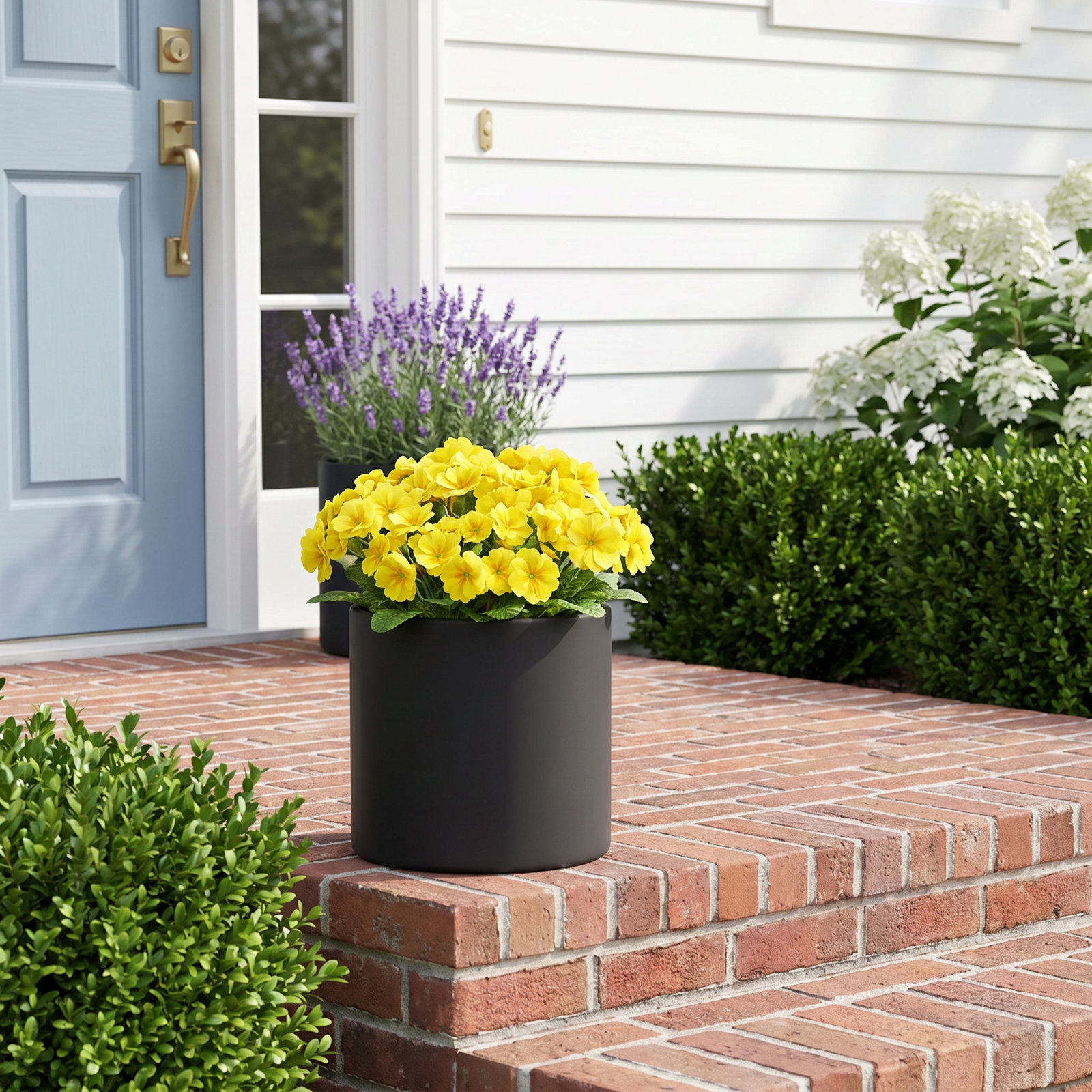 Ceramic Pot Planter, 4.25" H x 4.25" W x 4.25" D, Matte Black