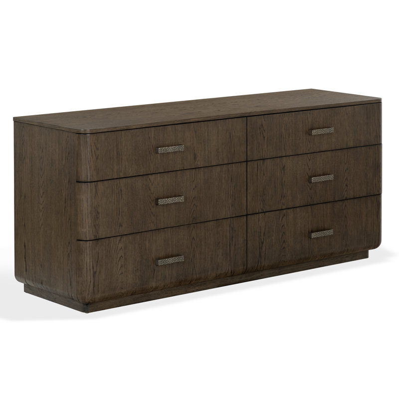 Commode 6 tiroirs Carmilla, Dark Brown Oak