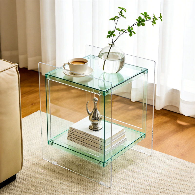 Table de bout, table de chevet et table de bout Modern, Vert clair