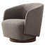 Fauteuil d'appoint pivotant rembourré Caysey Boucle-101895680