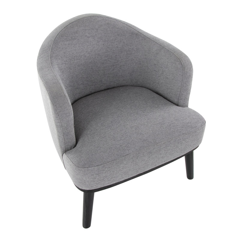 Fauteuil de 26 po de large birmati, gris, Noir