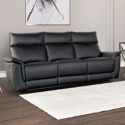 Canapé transitionnel l 86,4 po, noir