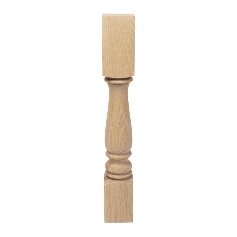 Pieds ronds complets. 1 pièce, Chêne rouge, 1 Pack