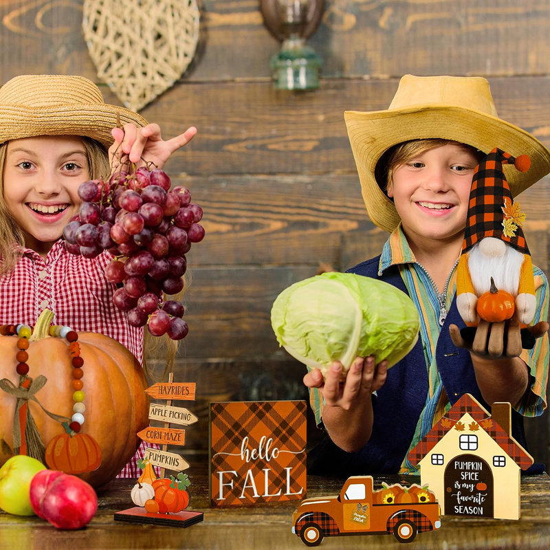 Ensemble de 12 plateaux d'automne
