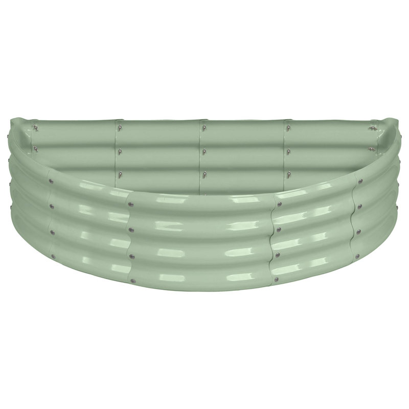 Metal Raised Garden Bed, Green, 30 cm H x 120 cm W x 60 cm D
