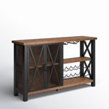 Buffet pour verres à vin, buffet avec portes Bluffton