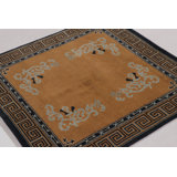 Art Deco One-of-a-Kind 3'9X3'9 Hand Knotted Area Rug